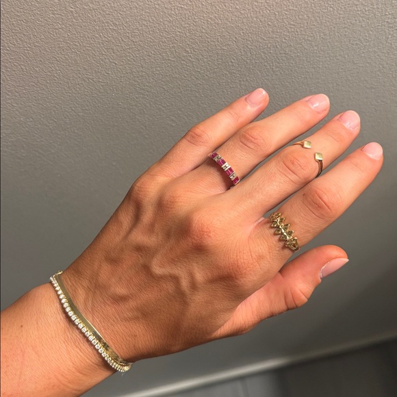 Vintage ✨Marquise Diamond Cut Ring 14k Yellow Gold - Picture 7 of 10